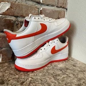 Mint condition worn once orange Air Force 1s